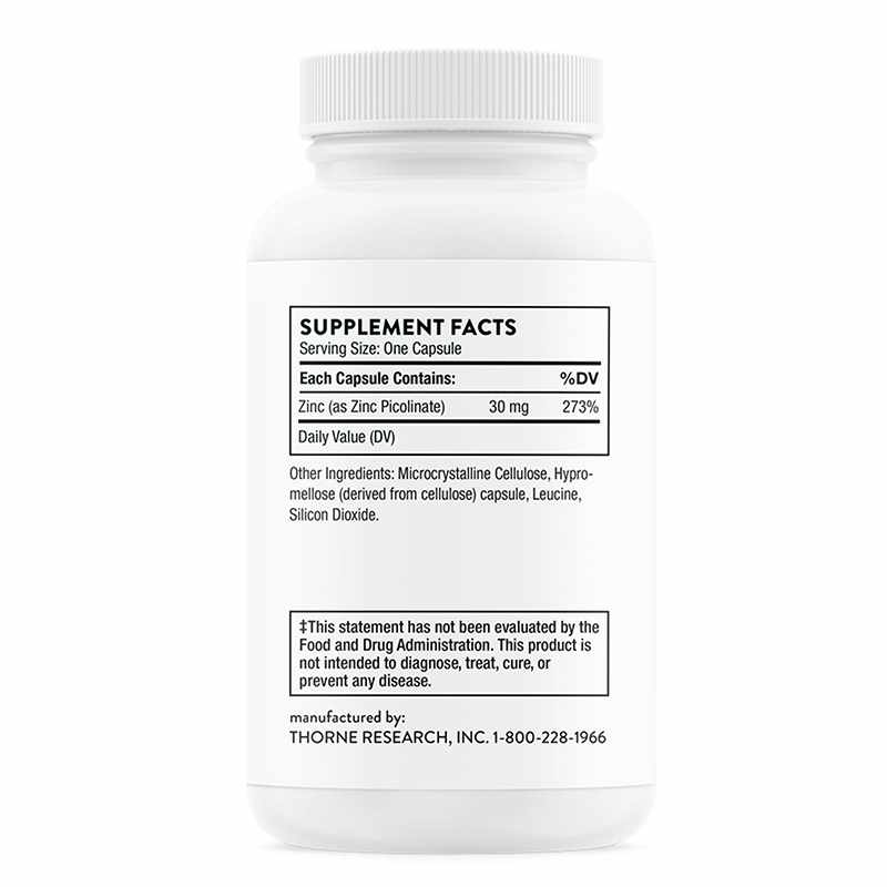 Zinc Picolinate 30 Mg, 60 Capsules, by Thorne Research, image #3