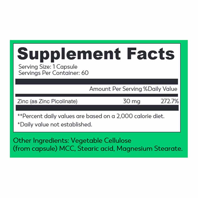 Zinc Picolinate, 60 Capsules, by Natural Healthy Concepts, image #2