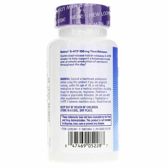 5-HTP 100 Mg Extra Strength Time Release, 45 Tablets, NTR