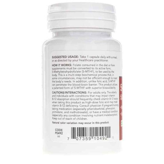 5-Methyl Folate 5,000 Mcg, 50 Veg Capsules, PFLB