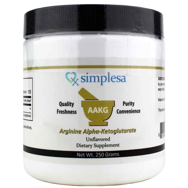AAKG Arginine AlphaKetoglutarate Powder, Simplesa