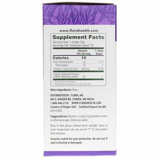 Acerola Powder Organic, 1.7 Oz, FL