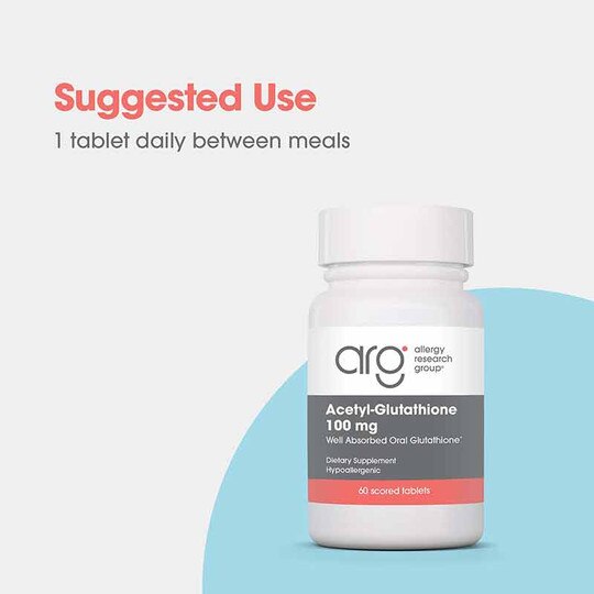 Acetyl-Glutathione 100 Mg, 60 Tablets, ARG