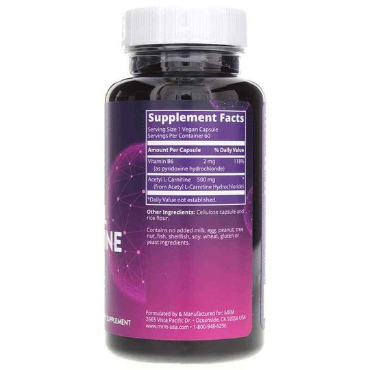 Acetyl L-Carnitine, 60 Vegan Capsules, MRM
