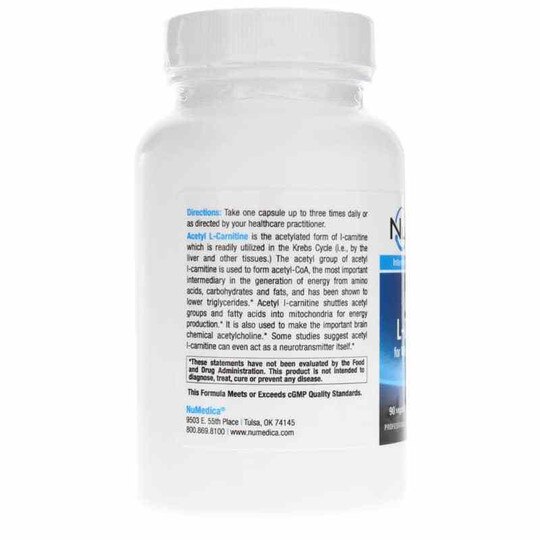 Acetyl L-Carnitine, 90 Veg Capsules, NUM