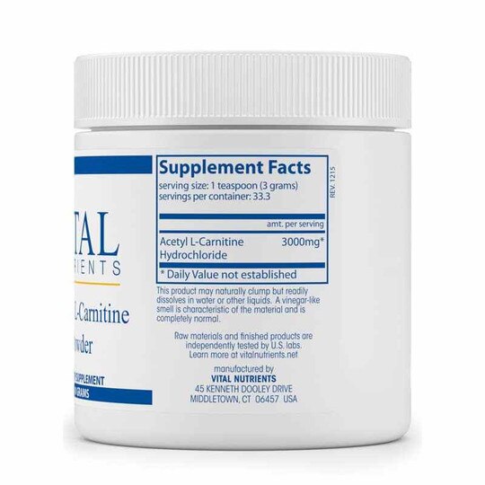 Acetyl LCarnitine Powder, Vital Nutrients