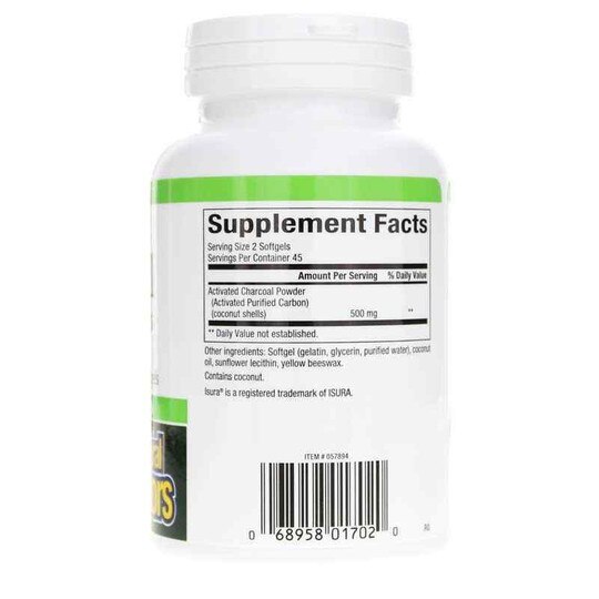 Activated Charcoal 500 Mg, 90 Softgels, NF
