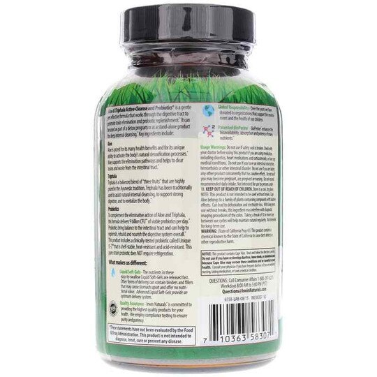 Active Cleanse and Probiotics, 60 Liquid Softgels, IRN