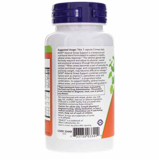 Adrenal Stress Support 90 Veg Capsules, NOW