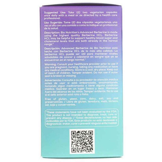 Advanced Berberine, 50 Veg Capsules, BNU