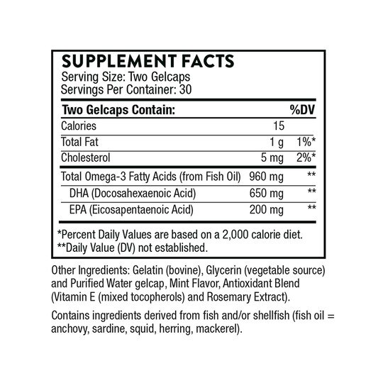 Advanced DHA, 60 Gelcaps, THR