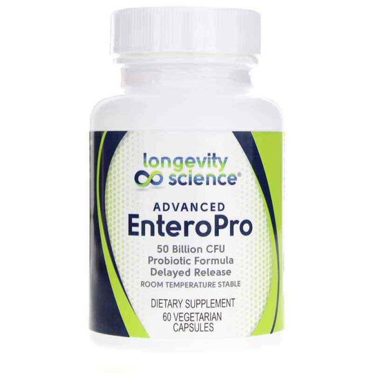 Advanced EnteroPro Probiotic 50 Billion CFU, 60 Veg Capsules, LGS