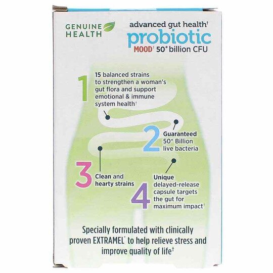 Advanced Gut Health Probiotic Women's Mood, 30 Vegan Capsules, GNH