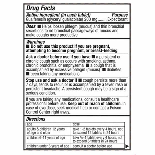 Air-Power Guaifenesin Expectorant, 100 Tablets, NWA