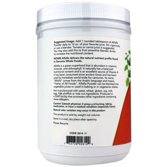 Alfalfa Powder, NOW Foods