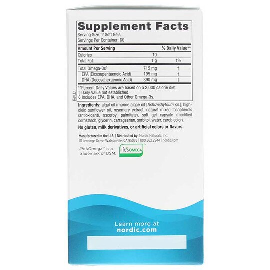 Algae Omega, Nordic Naturals