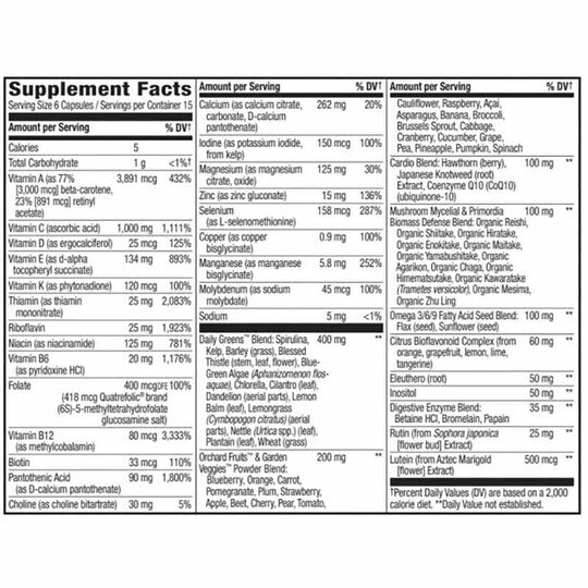 Alive Max6 Daily Multi-Vitamin No Iron Added, 90 Veg Ca, NWA