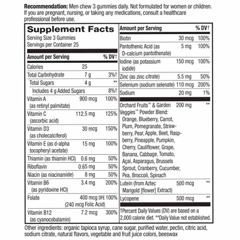 Alive Men's 50+ Gummy Vitamins, Natures Way