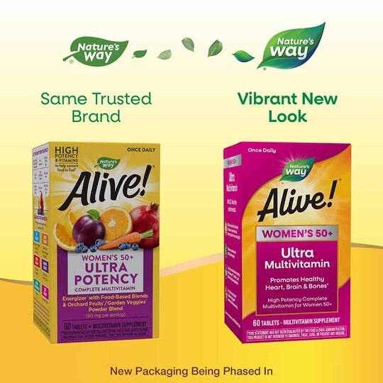 Alive Once Daily Women's 50+ Ultra Potency Multi, 60 Ta, NWA