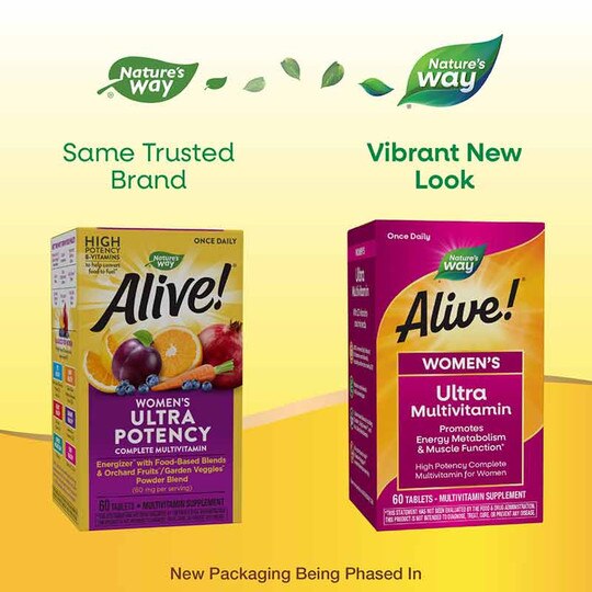 Alive Once Daily Women's Ultra Potency Multi, 60 Tablet, NWA