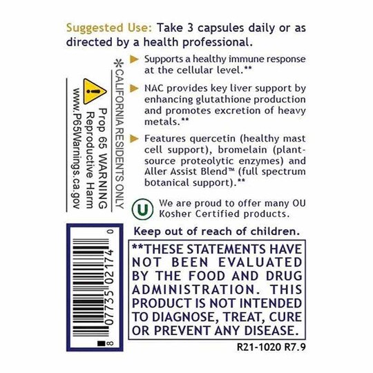 AllerCaps Immune Support, 90 Veg Capsules, PRL