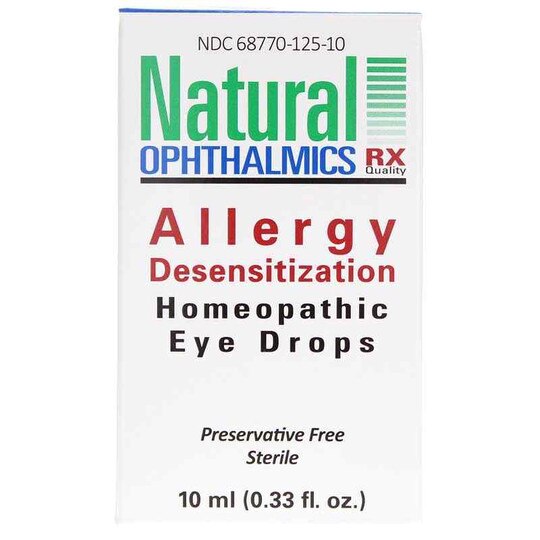 Allergy Desensitization Homeopathic Eye Drops, Natural Ophthalmics