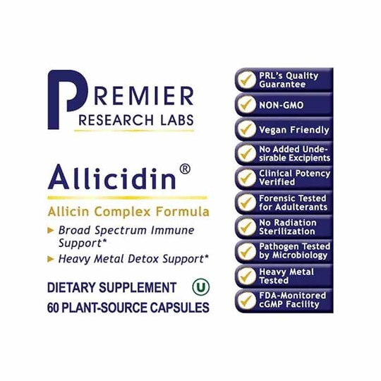 Allicidin Allicin Complex Formula, 60 Veg Capsules, PRL