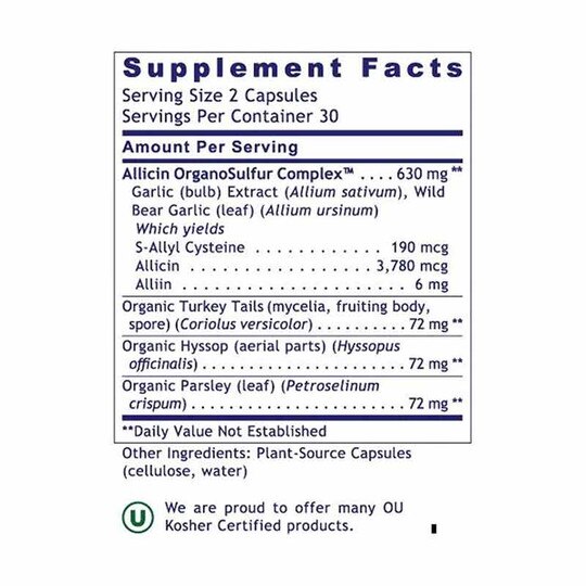 Allicidin Allicin Complex Formula, 60 Veg Capsules, PRL