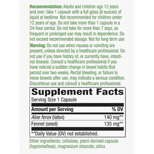 Aloe Latex with Fennel, Natures Way