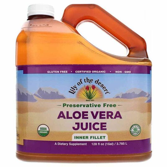 Aloe Vera Juice Preservative Free Inner Fillet, 1 Gallo, LOD