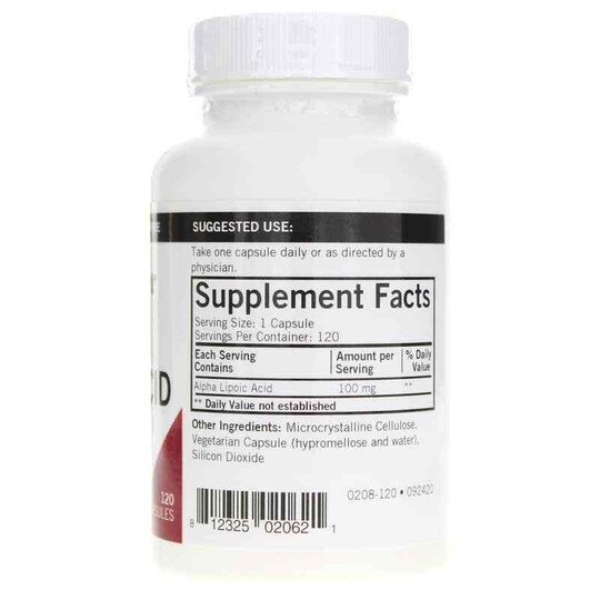 Alpha Lipoic Acid 100 Mg, 120 Capsules, KRK