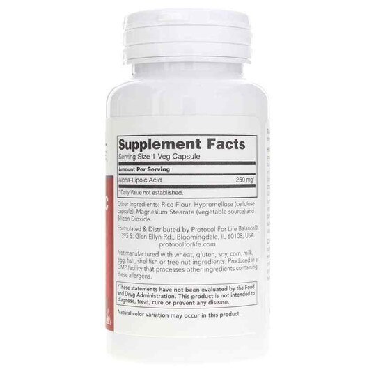 Alpha-Lipoic Acid 250 Mg, 90 Veg Capsules, PFLB