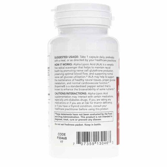 Alpha Lipoic Acid 600 Mg, 60 Veg Capsules, PFLB