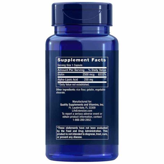Alpha-Lipoic Acid with Biotin, 60 Capsules, LFE