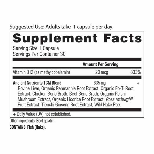 Ancient Nutrients Vitamin B-12, 30 Capsules, ANN