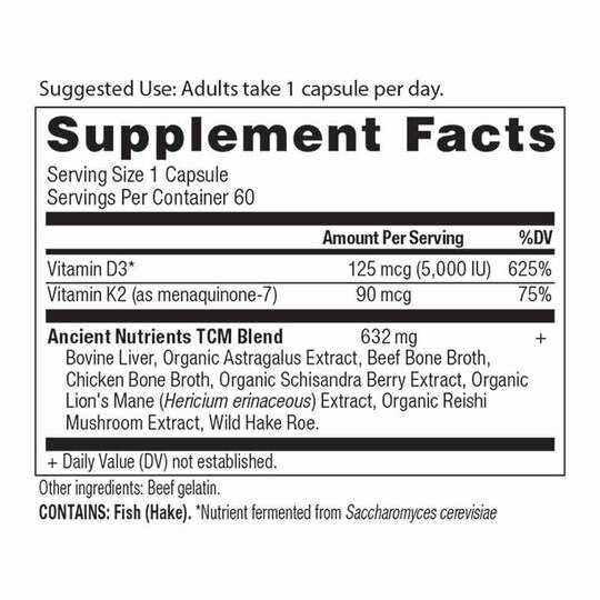 Ancient Nutrients Vitamin D, 60 Capsules, ANN