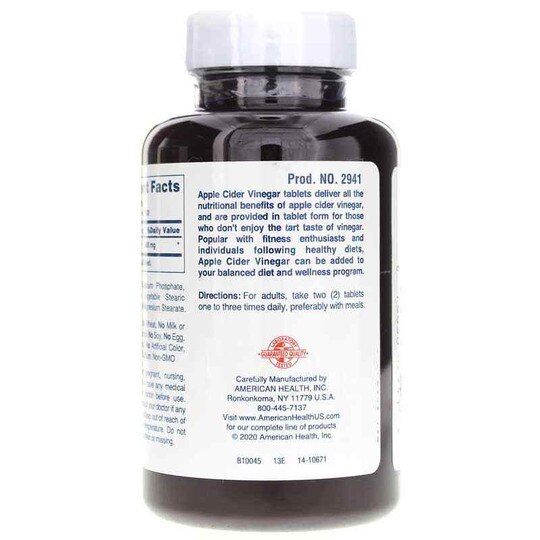 Apple Cider Vinegar Tablets, 200 Tablets, AH