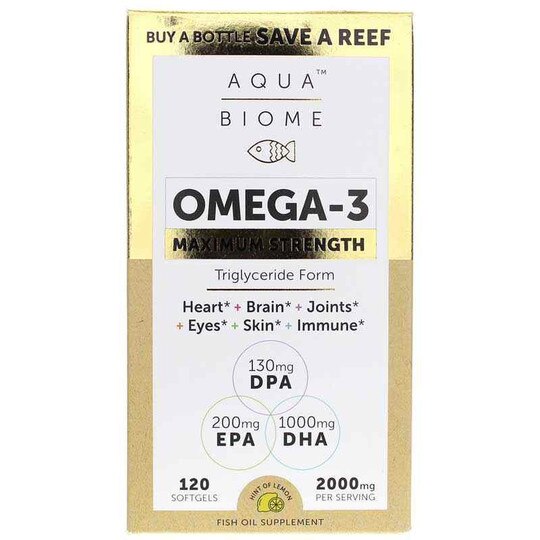 Aqua Biome Fish Oil Maximum Strength, ENZ