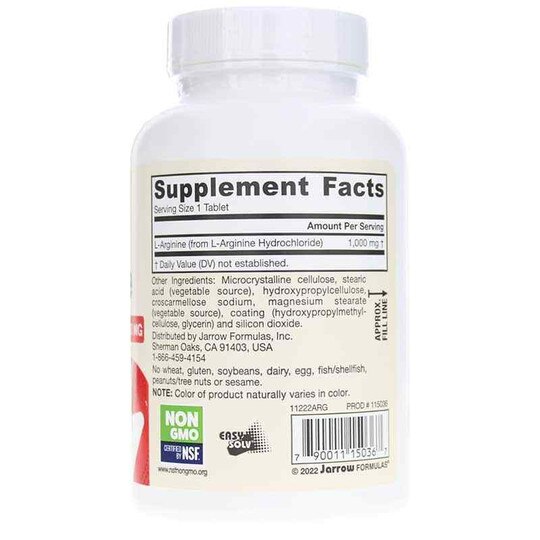 Arginine 1000 Mg, 100 Tablets, JRF