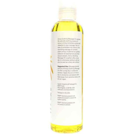 Arnica Soothing Massage Oil, 8 Oz, NOW