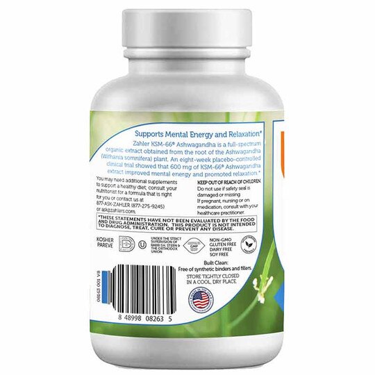 Ashwagandha 600, 60 Capsules, ZHL