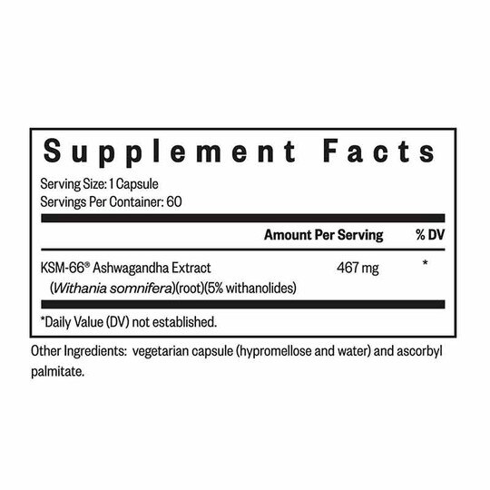 Ashwagandha Extract, 60 Veg Capsules, SKH