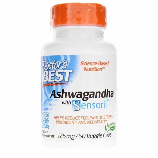 Ashwagandha with Sensoril 125 Mg, 60 Veg Capsules, DRB