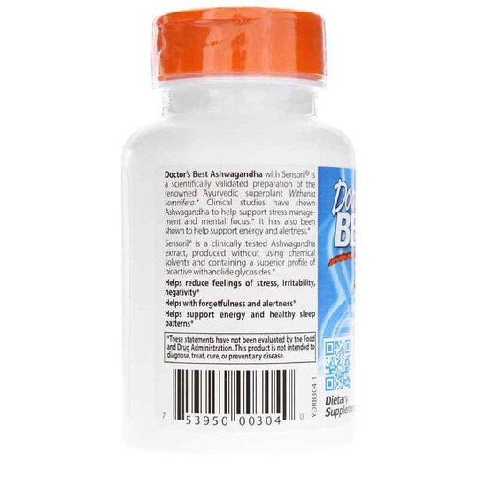 Ashwagandha with Sensoril 125 Mg, 60 Veg Capsules, DRB