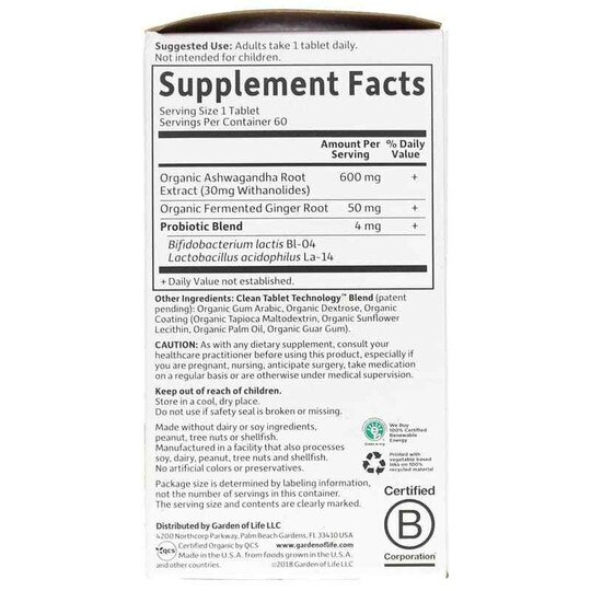 Ashwagandha Stress & Mood, 60 Veg Tablets, GOLM