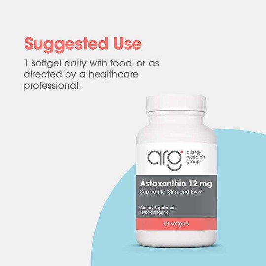 Astaxanthin 12 Mg, 60 Softgels, ARG