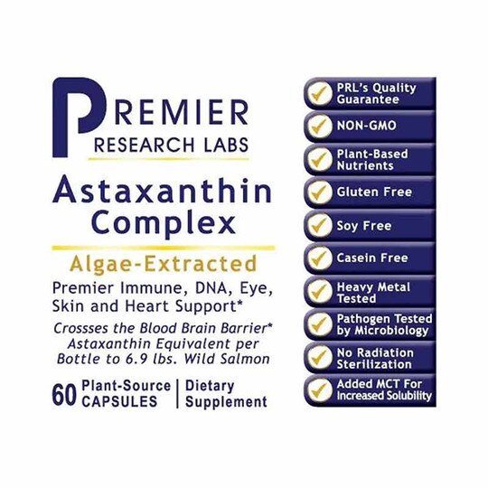 Astaxanthin Complex Algae Extracted, 60 Veg Capsules, PRL