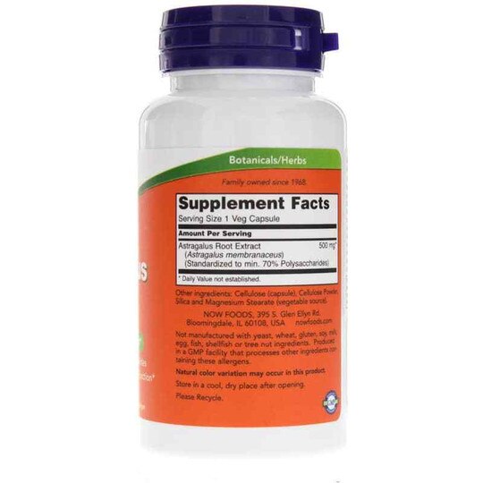 Astragalus Extract 500 Mg, 90 Veg Capsules, NOW