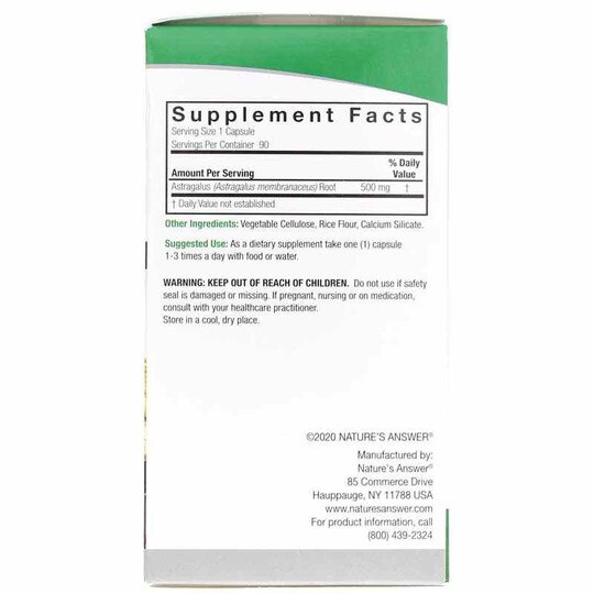 Astragalus Root, 90 Veg Capsules, NAN