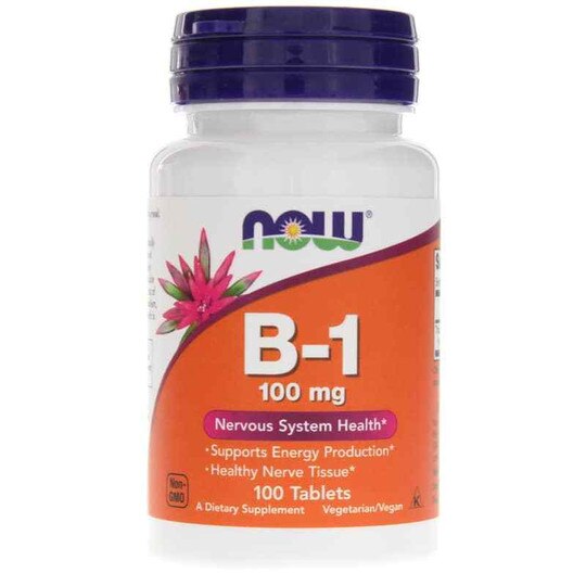 B-1 100 Mg, 100 Tablets, NOW